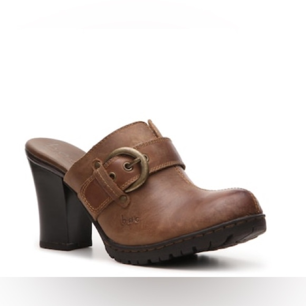 B.o.c. Nesla clog brow leather. Buckle. Sz 6. EUC
